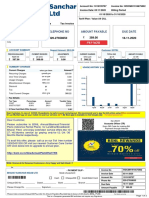 BSNL - October 2020 Bill