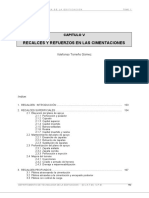 Recalces Y Refuerzos en Las Cimentaciones: Capitulo V