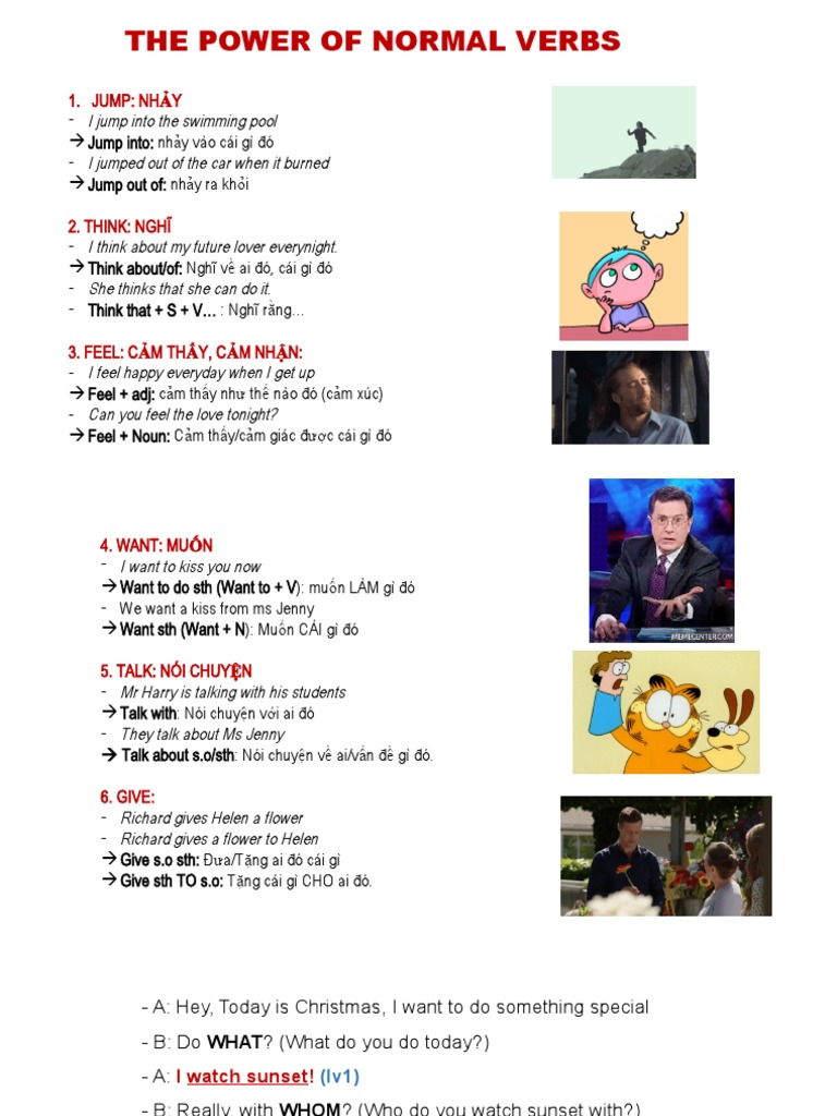 Jumping into English Verbs | PDF