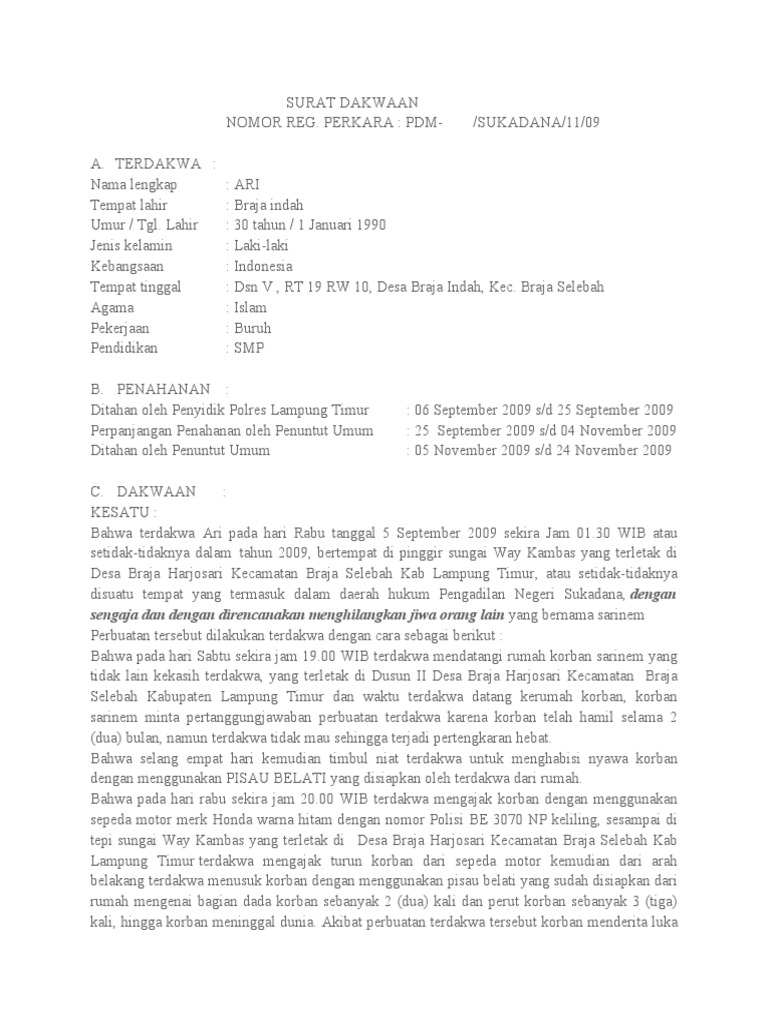 Download 80+ Contoh Surat Surat Dakwaan Terbaik Gratis