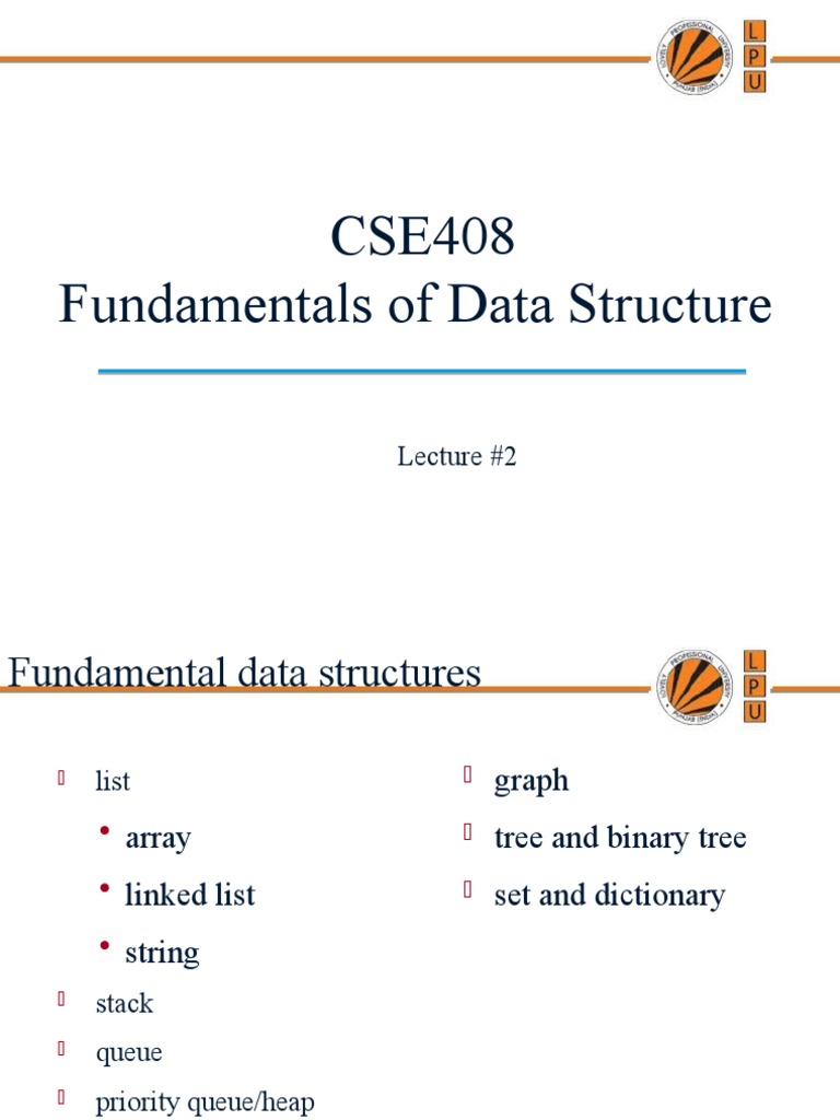 Fundamental Data Structure | PDF | Algorithms And Data Structures ...