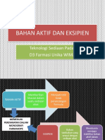 Bahan Aktif dan Eksipien dalam Sediaan Farmasi