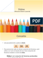 Classificação das palavras segundo o número de sílabas