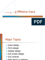 Effective Input Design