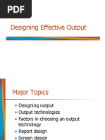 Effective Output Design