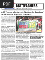 Download ACT Teachers Newsletter  February 2011 issue by ACT TEACHERS PARTY-LIST SN50434403 doc pdf