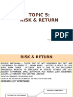 Topic 5 - Risk & Return