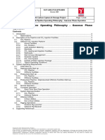 6.3 Platform and Pipeline Operating Philosophy Gaseous Phase Operation