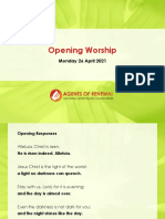 Monday 8pm - Welcome To Ofmonline2021 Opening Worship