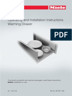 Operating and Installation Instructions Warming Drawer: To Prevent Accidents and Machine Damages, Read These Instructions