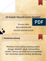 20 Kaidah Menulis Cerita Detektif