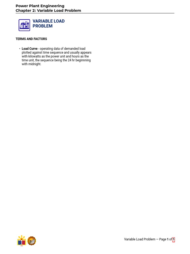Variable Load in Power Plants | PDF | Computers