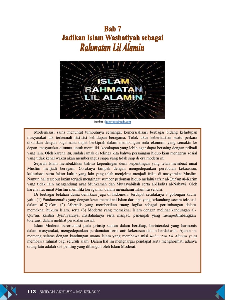 Akidah Akhlak Kelas 10 Bab 7 Pdf
