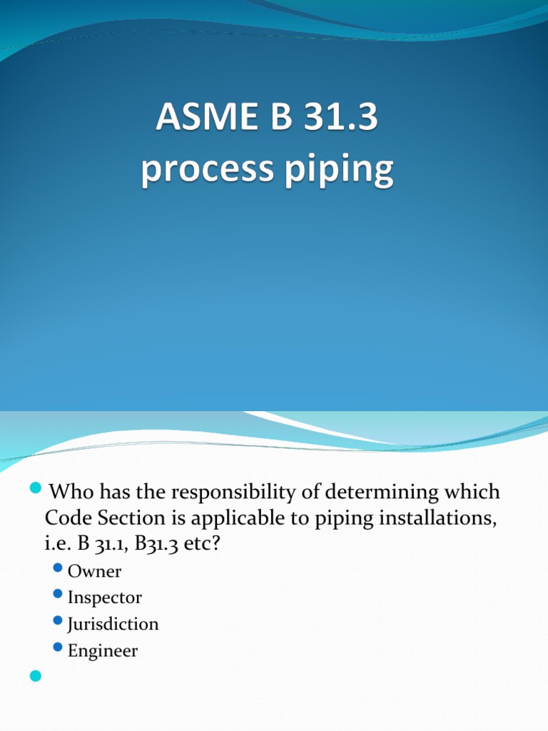 Asme B31.3 PDF Pipe (Fluid Conveyance) Gas Technologies