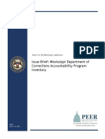 PEER: Issue Brief: Mississippi Department of Corrections Accountability Program Inventory