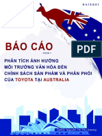 PHÂN TÍCH ẢNH HƯỞNG CỦA MÔI TRƯỜNG VĂN HÓA ĐẾN CHÍNH SÁCH SẢN PHẨM VÀ PHÂN PHỐI CỦA TOYOTA TẠI AUSTRALIA