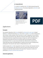 Deposition (Phase Transition) : Applications