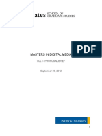Masters in Digital Media: Vol I - Proposal Brief