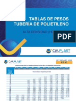 Tablas de Pesos Tubería Hdpe Calplast