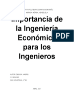 Importancia de La Ing. Economica, Diego Nasr