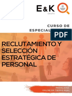 Curso de Especializacion Reclutamiento y Seleccion Estrategica de Personal