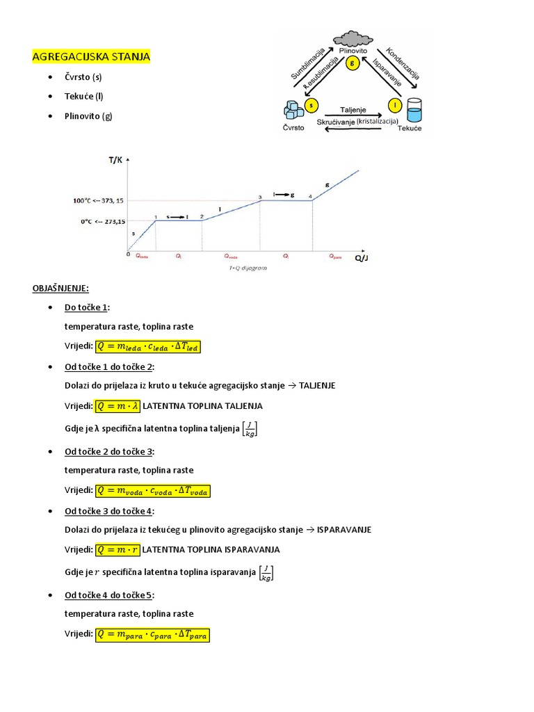 Agregacijska Stanja. Unutarnja Energija | PDF