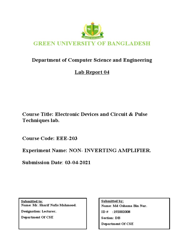 Green University of Bangladesh: Department of Computer Science and ...