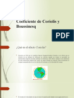 Coeficiente de Coriolis y Boussinesq