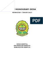 Buku Monografi Bantul Sem-I 2017