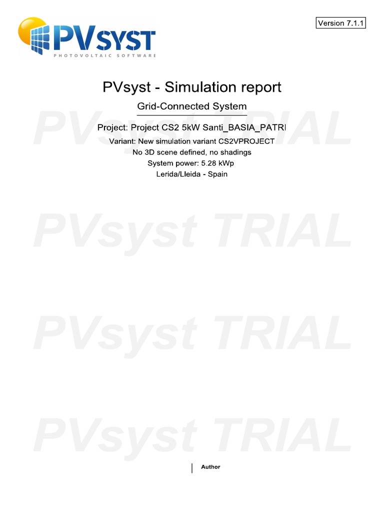PV Syst Analysis. | PDF