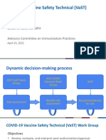 Covid-19 Vaccine Safety Technical (Vast) Work Group: Assessment