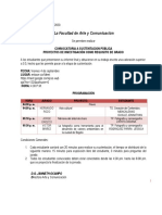 CONVOCATORIA SUSTENTACIONES ARTE Y COMUNICACIÓN