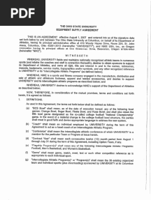 Nike - Equipment Supply Agreement + 1st, 2nd, 3rd Amendments
