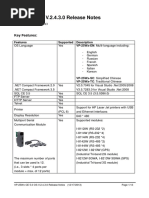 VP-25Wx OS V.2.4.3.0 Release Notes: Key Features