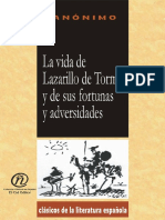 Anónimo. - La Vida de Lazarillo de Tormes y de Sus Fortunas y de Sus Adversidades (2003)