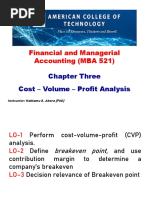 Chapter Three CVP Analysis