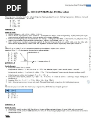 Soal Fisika Kelas 11 Semester 1 Beserta Jawabannya - Kumpulan Contoh