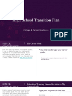 High School Transition Plan