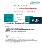 Formative 2 Ch. 17.2 Reaction Rates Classwork 3