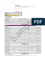 IGC Project Budget Template Sample