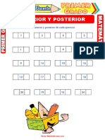 Números anteriores y posteriores en matemáticas