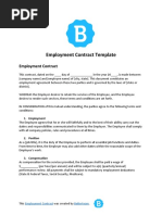 Employment Contract Template Download 20201125