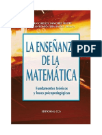 La Enseñanza de La Matemática. Fundamentos Teóricos y Bases Psicopedagógicas