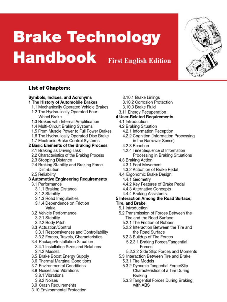 Brake Technology Handbook: First English Edition | Download Free PDF ...