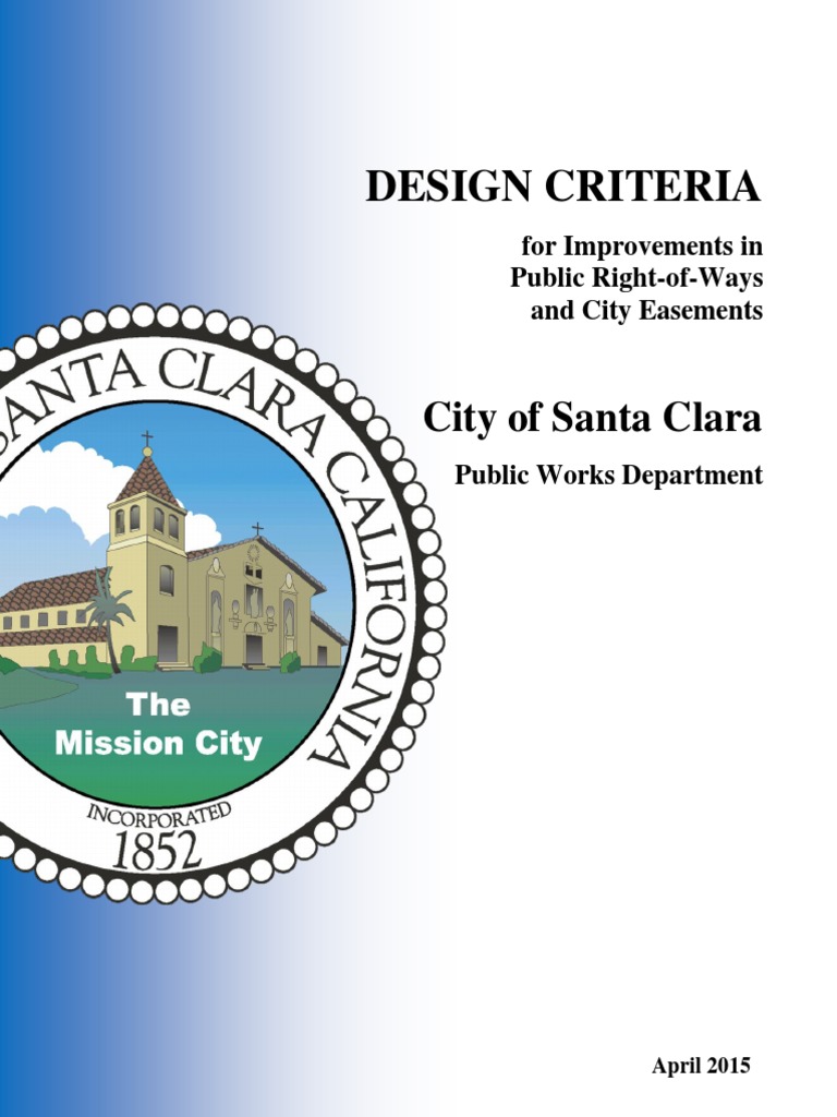 Design Criteria City of Santa Clara PDF Sanitary Sewer Storm Drain