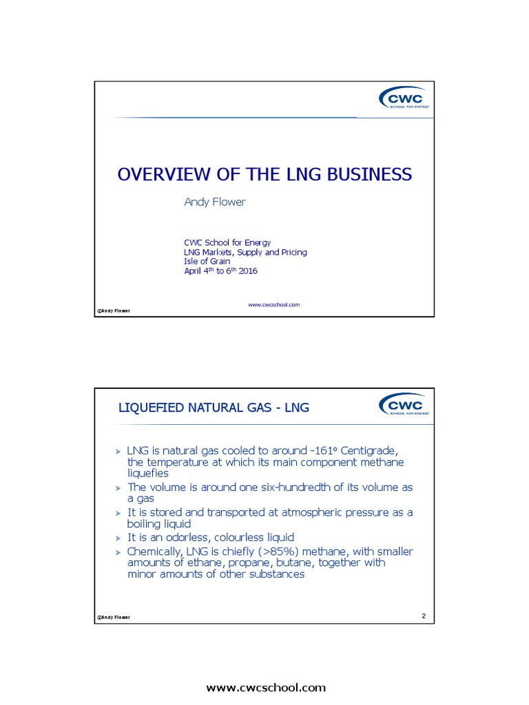 5a. Overview of LNG Business - April 2016 | PDF | Liquefied Natural Gas ...