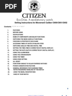 Citizen Eco-Drive C650/C651/C652 Setting Instructions