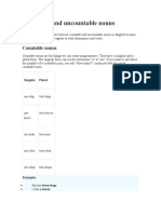 Countable and Uncountable Nouns