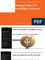 Samsung Galaxy 9+ Accessibility Features