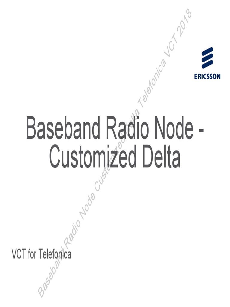 Baseband Radio Node Customized Delta Telefonica VCT 2018 | PDF | Duplex ...